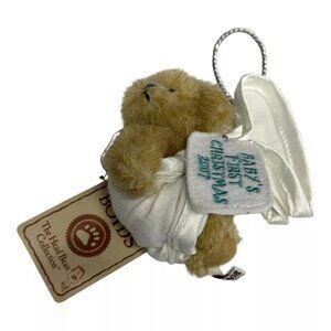 Boyds The Head Bean Collection Bears Babys First Christmas 2007 Ornament Plush D
